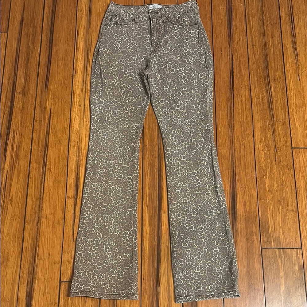 Leopard Print Flare Pants
